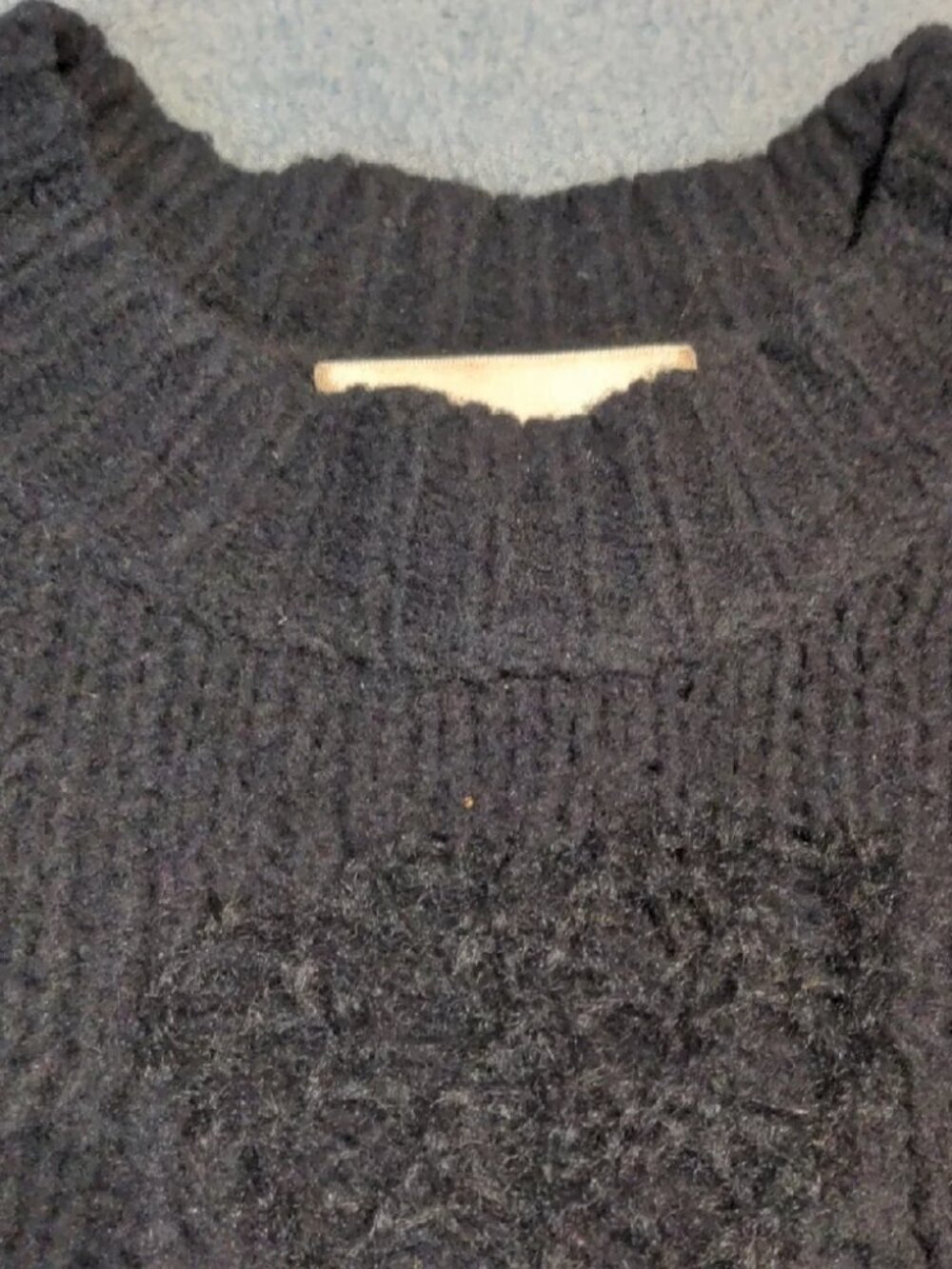 3.1 Phillip Lim Black Open Knit Crewneck Sweater Elevated Basic Small Medium - Picture 5 of 12
